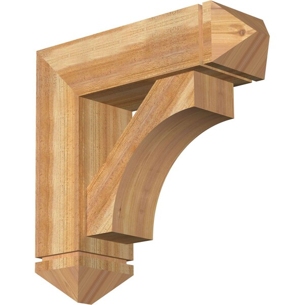 Ekena Millwork Westlake Arts and Crafts Rough Sawn Bracket w/ Offset Brace, Western Red Cedar, 8"W x 26"D x 26"H BKT0806X26X26WTL03RWR - main